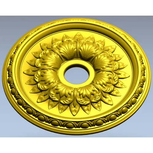 Ornamental Floral Ceiling Rosette STL for CNC