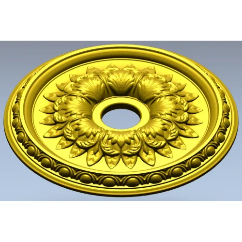 Ornamental Floral Ceiling Rosette STL for CNC