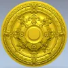 Baroque Floral Ceiling Rosette - STL 3D Model for CNC