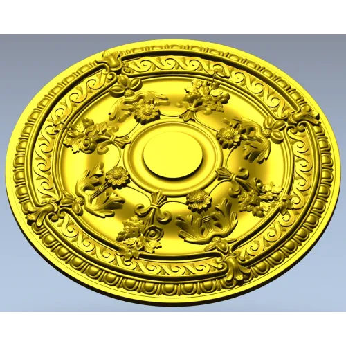 Baroque Floral Ceiling Rosette - STL 3D Model for CNC