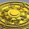 Baroque Floral Ceiling Rosette - STL 3D Model for CNC