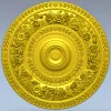 Floral Laurel Rosette - STL 3D model for CNC