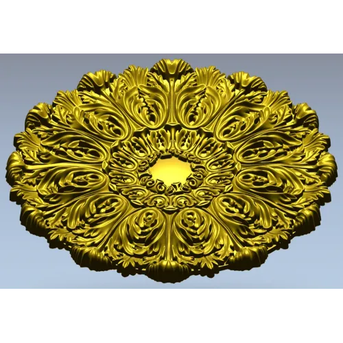 Ornate Acanthus Rosette STL for CNC