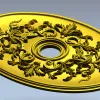 Овальная розетка в классическом стиле - 3D модель STL для ЧПУ