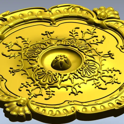 Розетка классическая в стиле барокко - stl модель для ЧПУ