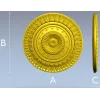 Круглая резная розетка STL для ЧПУ - Солнечный акант
