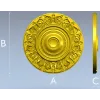 Розетка-медальон с акантовым орнаментом - STL модель для ЧПУ