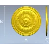 Round Rosette with Rose Garland - STL for CNC