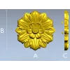 Классическая розетка в цветочном орнаменте - STL модель для ЧПУ