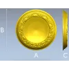 Декоративная розетка STL для ЧПУ - медальон с классическим фризом