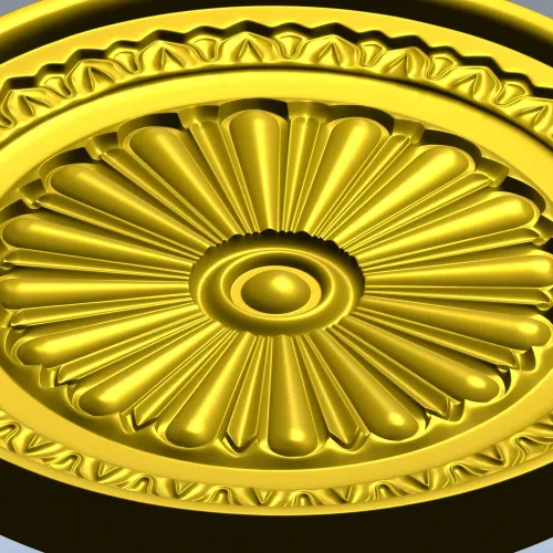 Imperial Rosette Medallion - STL 3D model for CNC carving