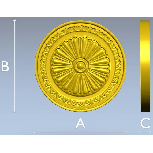 Imperial Rosette Medallion - STL 3D model for CNC carving