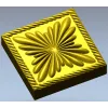 Square Floral Rosette STL