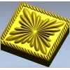Square Floral Rosette STL