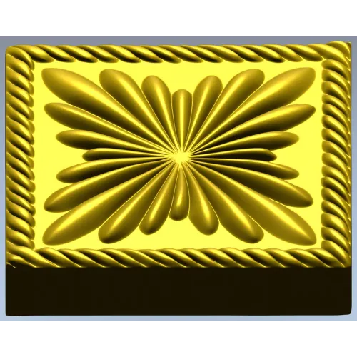 Square Floral Rosette STL