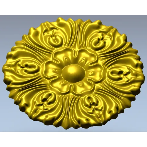 Florentine Sun Rosette - STL 3D model for CNC carving