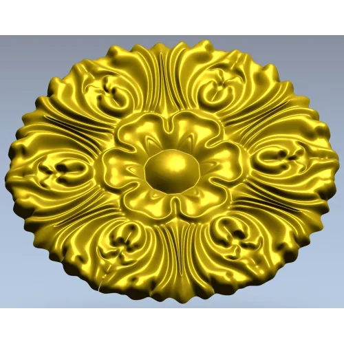 Florentine Sun Rosette - STL 3D model for CNC carving