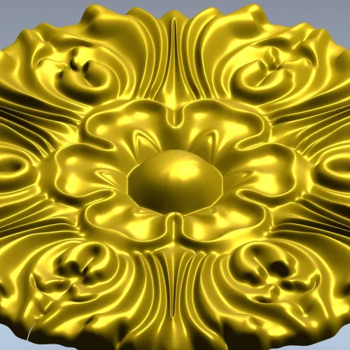 Florentine Sun Rosette - STL 3D model for CNC carving