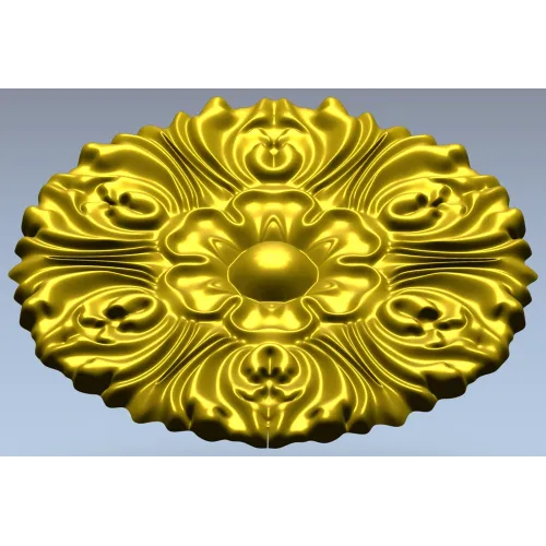 Florentine Sun Rosette - STL 3D model for CNC carving