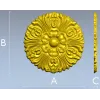 Florentine Sun Rosette - STL 3D model for CNC carving