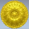 Imperial Acanthus Rosette - detailed 3D STL model for CNC