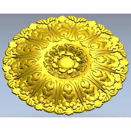 Imperial Acanthus Rosette - detailed 3D STL model for CNC