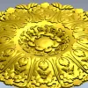 Imperial Acanthus Rosette - detailed 3D STL model for CNC