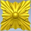 Розетка "Листовой медальон" - stl модель для ЧПУ