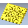 Ромбовая розетка с акантовыми завитками - STL 3D модель для ЧПУ
