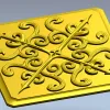 Ромбовая розетка с акантовыми завитками - STL 3D модель для ЧПУ
