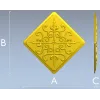 Ромбовая розетка с акантовыми завитками - STL 3D модель для ЧПУ