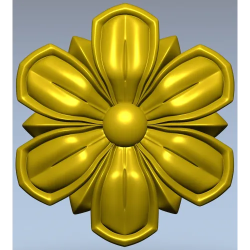 Floral Rosette 3D model STL for CNC carving
