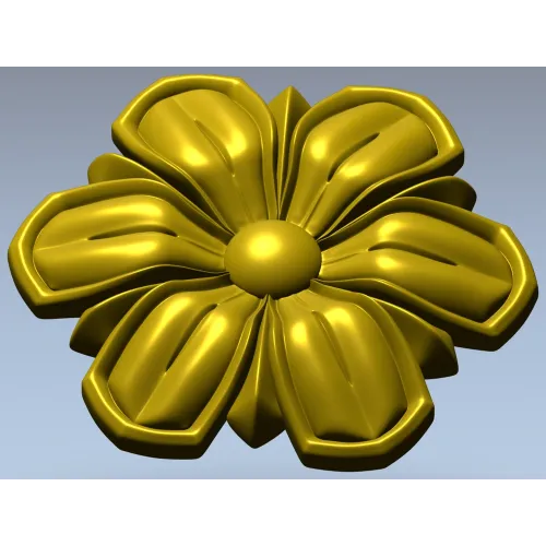 Floral Rosette 3D model STL for CNC carving