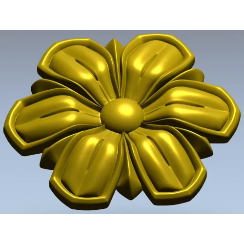 Floral Rosette 3D model STL for CNC carving