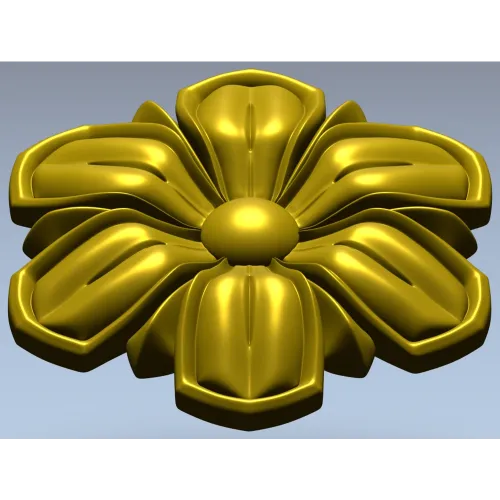 Floral Rosette 3D model STL for CNC carving