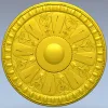 Auric Sun Rosette - STL ceiling rosette for CNC