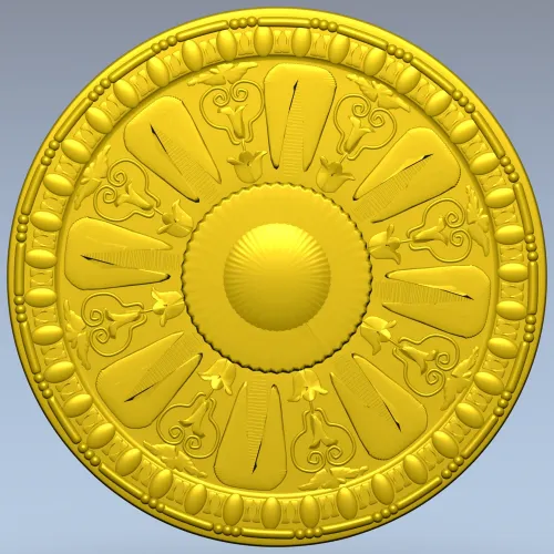 Auric Sun Rosette - STL ceiling rosette for CNC
