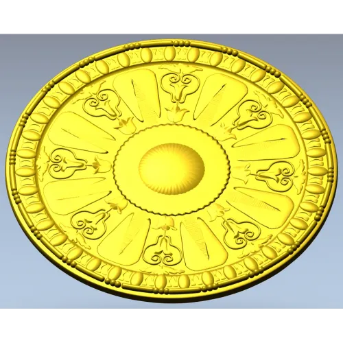 Auric Sun Rosette - STL ceiling rosette for CNC