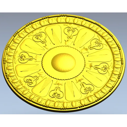 Auric Sun Rosette - STL ceiling rosette for CNC