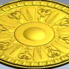 Auric Sun Rosette - STL ceiling rosette for CNC