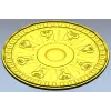 Auric Sun Rosette - STL ceiling rosette for CNC