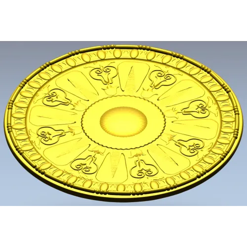 Auric Sun Rosette - STL ceiling rosette for CNC