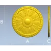 Auric Sun Rosette - STL ceiling rosette for CNC