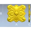 Флерон - декоративная розетка в формате STL для ЧПУ