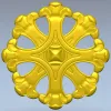 Ornate Six-Lobed Rosette - STL 3D Model for CNC