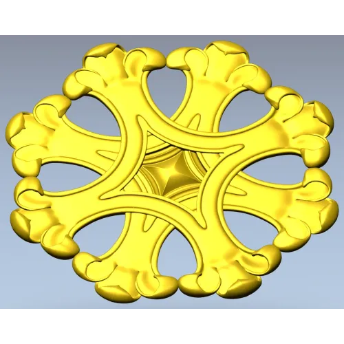 Ornate Six-Lobed Rosette - STL 3D Model for CNC