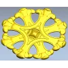 Ornate Six-Lobed Rosette - STL 3D Model for CNC