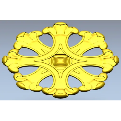 Ornate Six-Lobed Rosette - STL 3D Model for CNC