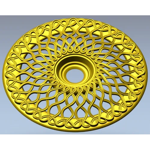 Interlace Sun Rosette - STL 3D model for CNC milling