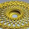 Interlace Sun Rosette - STL 3D model for CNC milling